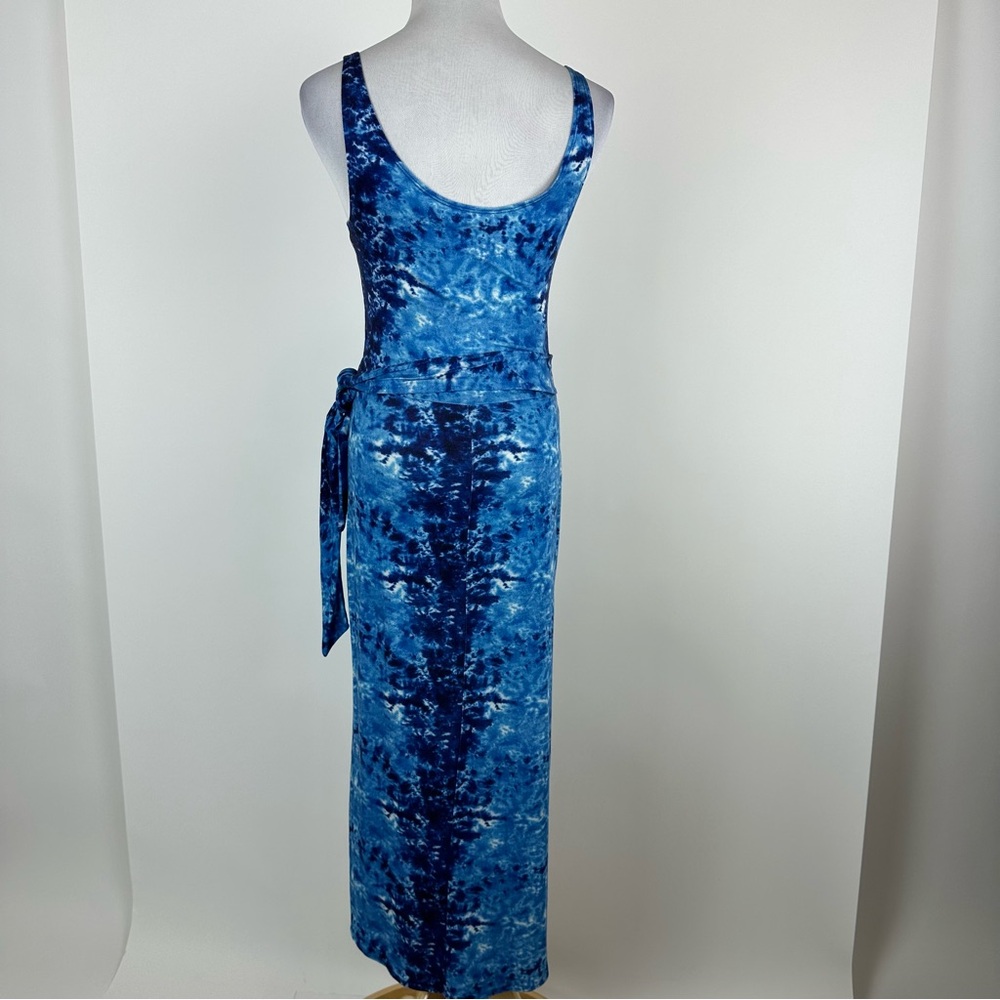 Reformation Jeans Blue Watercolor Kaila Wrap Tank Midi Dress Size Small - Picture 9 of 13